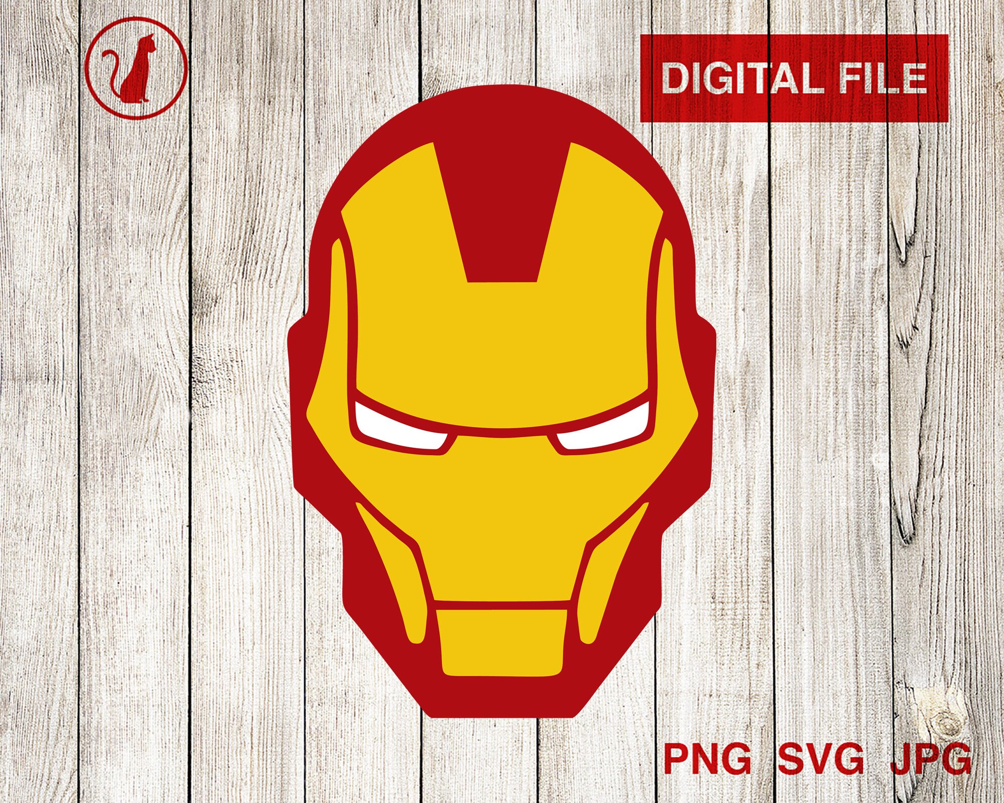 iron man logo color cut file for self printing and cricut etsy