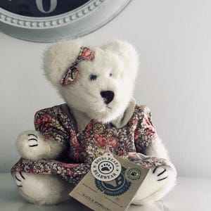 Boyds Bears Vintage Katie B Berrijam Plush, Gingham style Dress with Tags