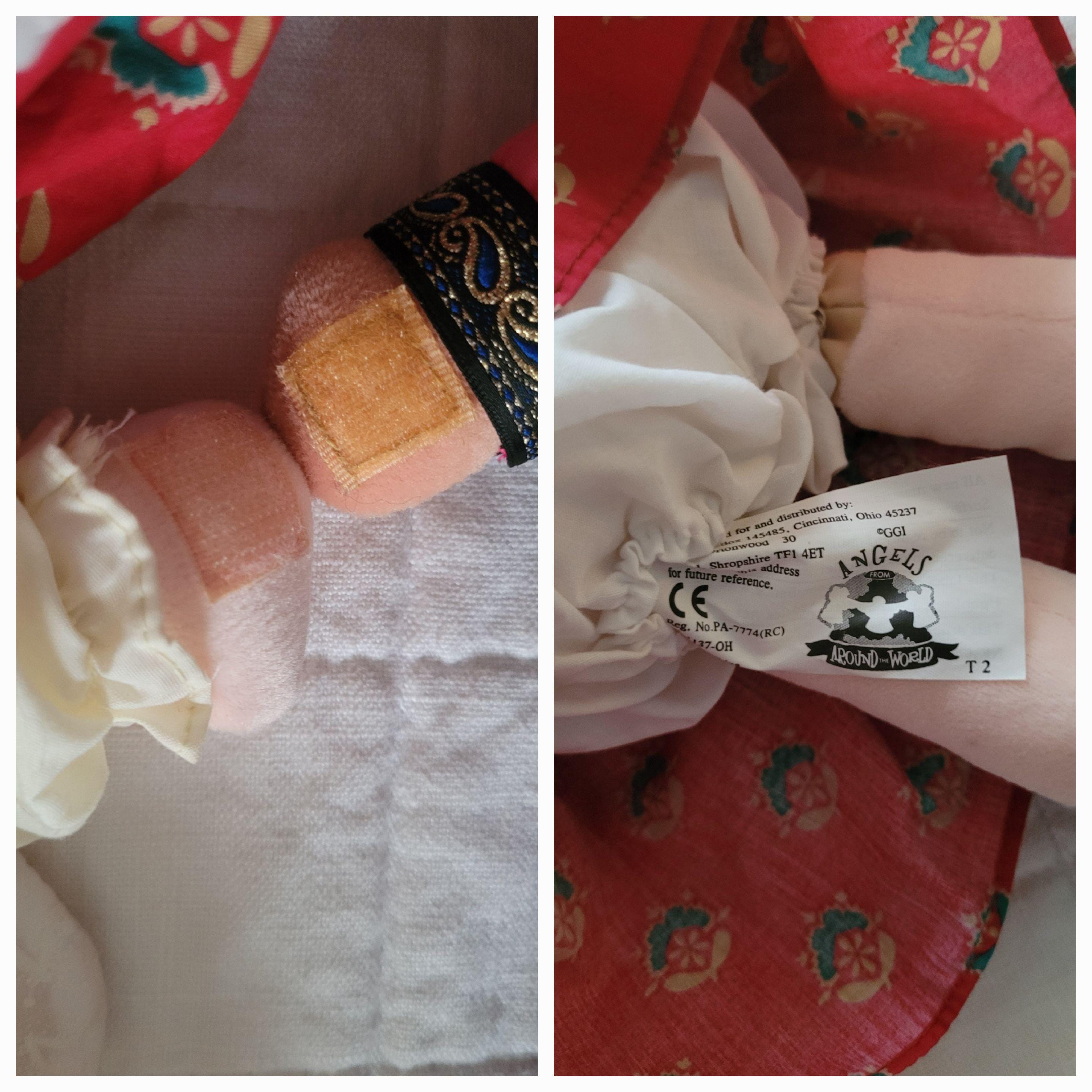 1990's Angel Around the World Plush Dolls 14 Inches/ Multicultural