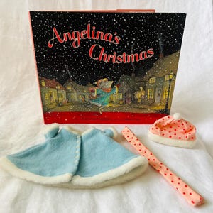 Retired Angelina Ballerina Christmas Coat And Hardcover Book / In Original Box /American Girl