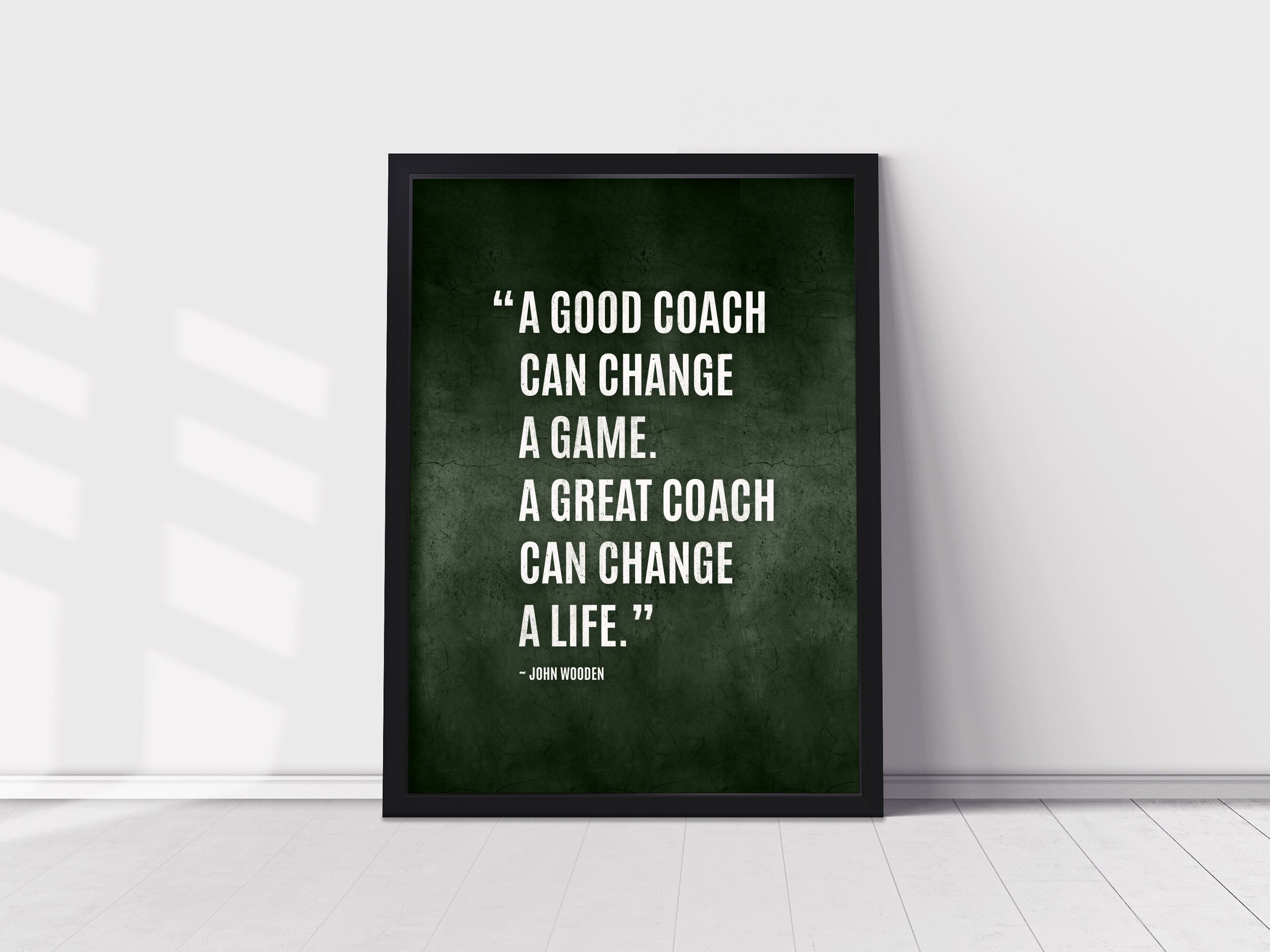 John Wooden Quote Poster A Great Coach Can Change A Life - Etsy John Wooden Quote Poster A Great Coach Can Change A Life - Etsy