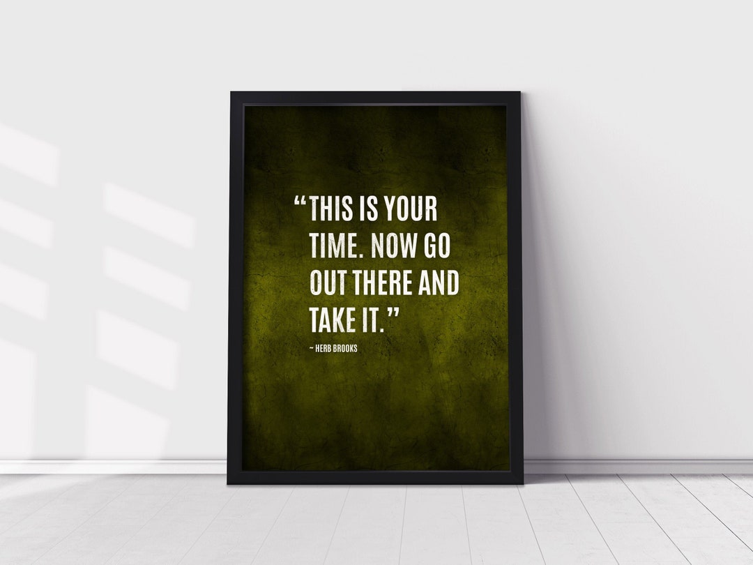 Herb Brooks Quote Poster, Inspirational Sports Quote Print