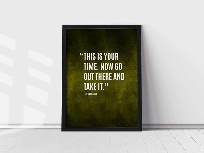 Herb Brooks Quote Poster, Inspirational Sports Quote Print