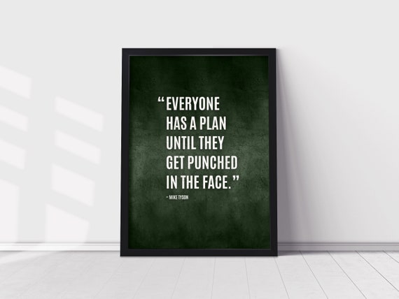 Mike Tyson Quote Poster Inspirational Sports Quote Print Etsy