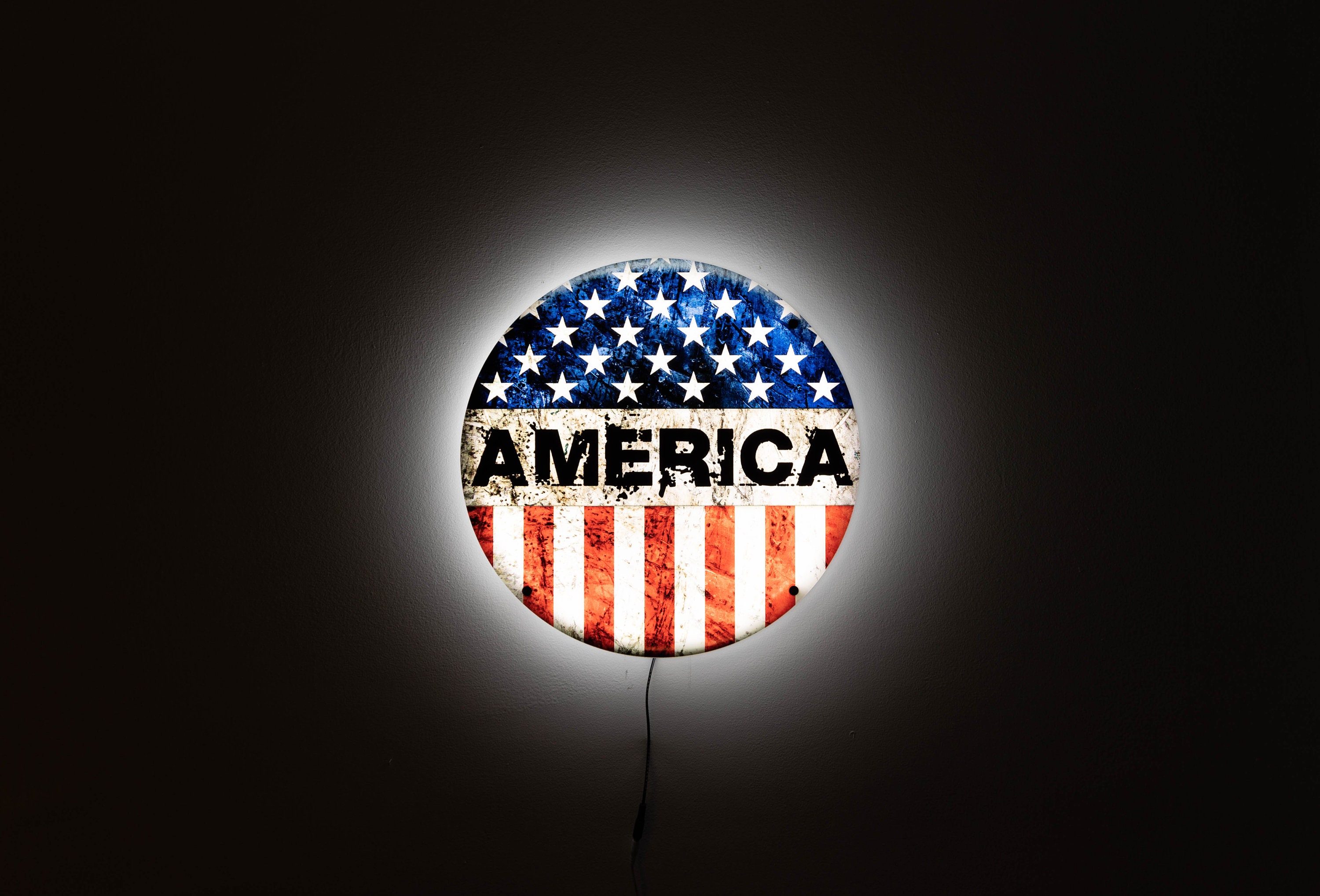 LED American Flag Sign: Patriotic Wall Decor, Garage Light - Etsy