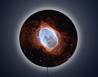 Southern Ring Nebula LED Sign: Space Astronomy Wall Art