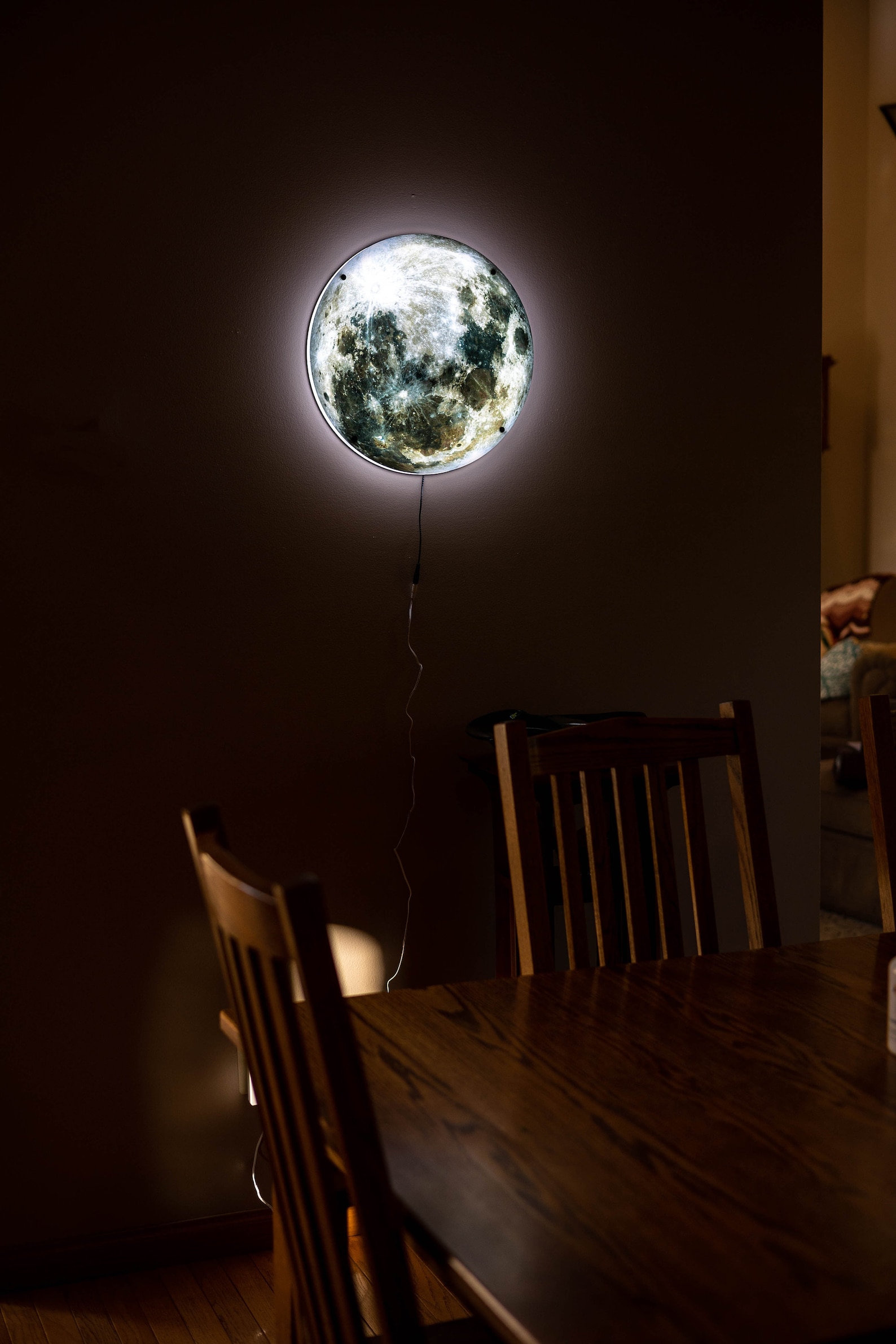 Moon Sign Light up Wall Art Outer Space Night Light LED Etsy