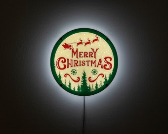 LED Merry Christmas Sign: Holiday Home Decor, Night Light