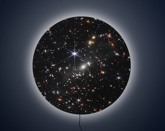 Deep Fields Light Up Sign: James Webb Telescope LED Wall Art