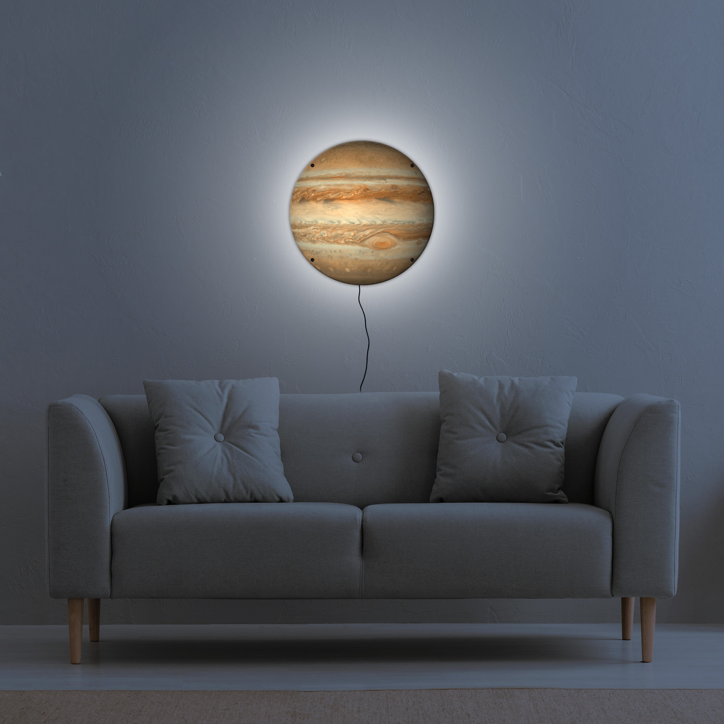 Jupiter LED Light up Sign: Solar System Wall Art - Etsy