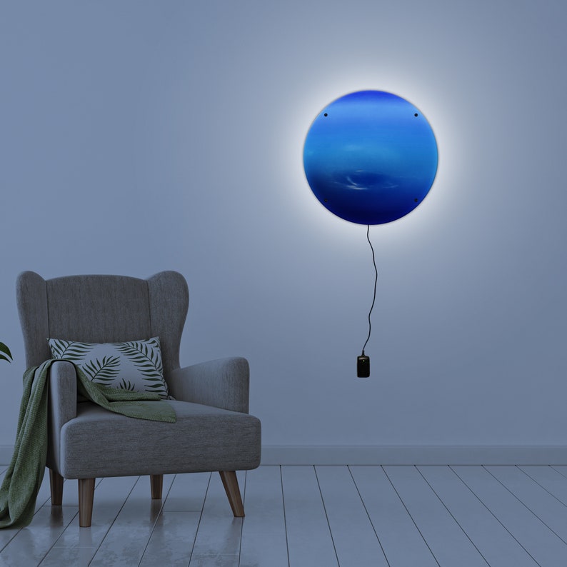 Neptune LED Light up Sign: Solar System Wall Art - Etsy