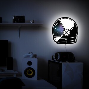 Astronaut Helmet Wall Art, Light up, Space Helmet, NASA, Night light, Outer Space, gift, dorm room, Cool Sign, LED, Neon Sign, Neon Light