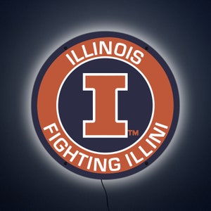  Illinois Fighting Illini Banner and Scroll Sign : Sports &  Outdoors