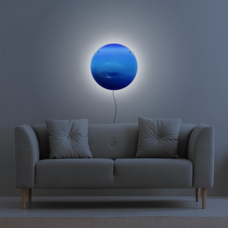 Neptune LED Light up Sign: Solar System Wall Art - Etsy