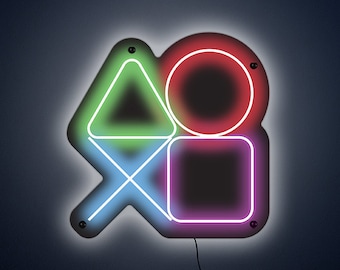 Playstation Sign, Light up Sign, Man Cave Sign, Garage Sign, Night light, LED Sign, gift, home décor, Neon Sign, Neon Light