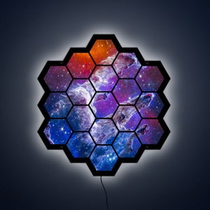 James Webb Telescope Pillars of Creation V2 Light Up Sign, Astronomy, Outer Space, Telescope, Deep space, NASA, Space Exploration, Galaxies