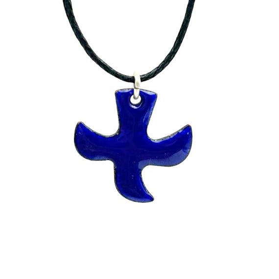 Taizé Necklace Dove of Peace 2 X 2 Cm With Leather Cord, Br. Marc