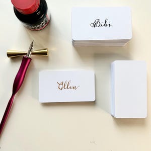 Cartões de lugar de casamento, Cartões de nome de casamento, Cartões de lugar em branco, Cartões de lugar de caligrafia, Cartões de lugar planos