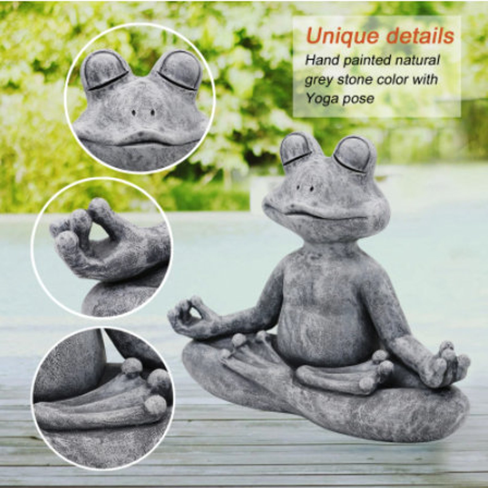 Garten Frosch Figur Harz Zen Yoga Frosch Jardin Statue