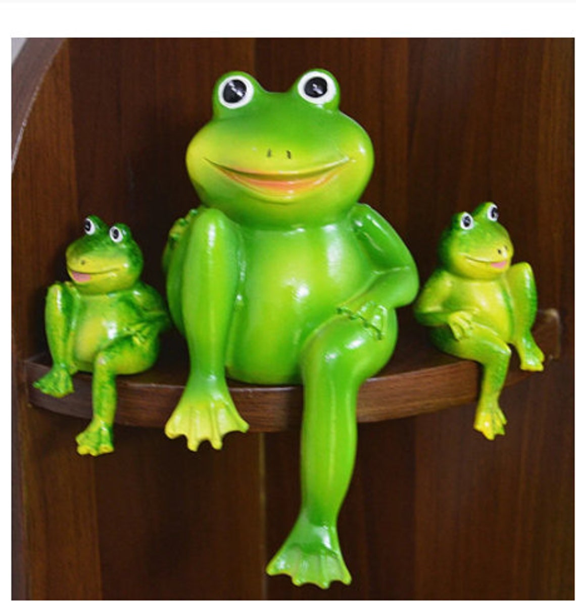 2Pcs/Set Cute Resin Sitting Frogs Statue Outdoor Garden Store Etsy