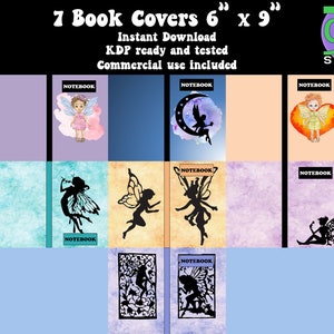 7 Fairy Book Covers, 6&#39; x 9&#39;, KDP tested and ready