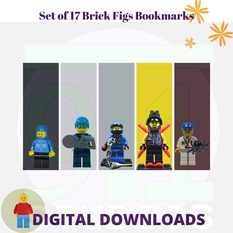 Set of 17 Fig Collection Digital Bookmarks to Download and Print - Silhouette, Cricut, Print and ...