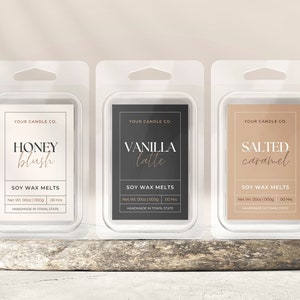 Editable Wax Melt Label Template Canva: Modern DIY Design (Digital Download)