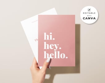Editable Business Thank You Card, Canva Template, Printable Thank You For Your Purchase, Etsy Order Insert