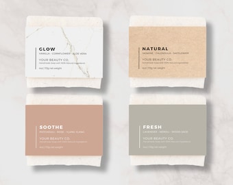 Editable Soap Label Template Canva, Soap Band Template Design, Printable Soap Bar Labels, Soap Label Packaging Sleeve, Soap Belly Band Dd