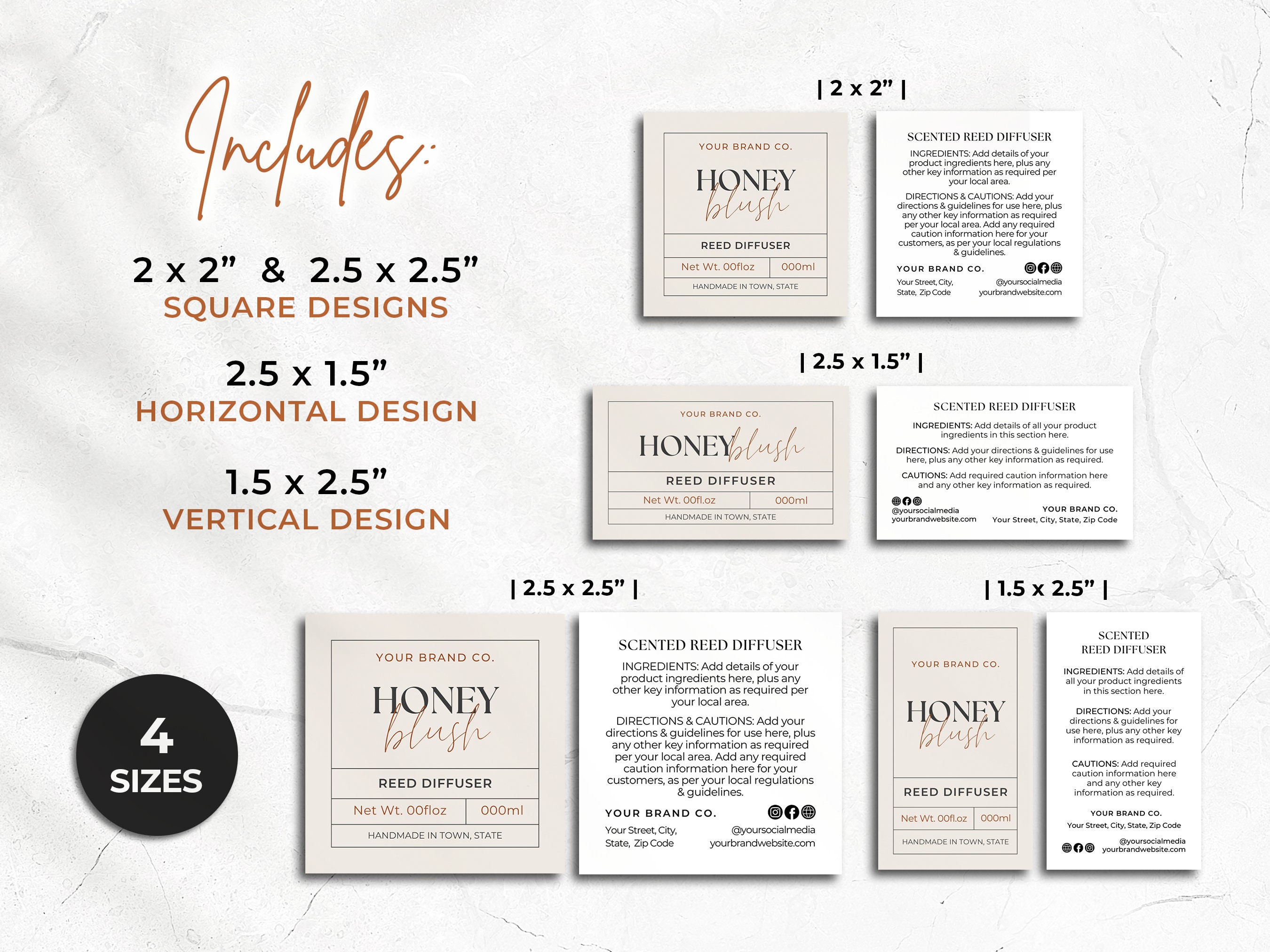 Room Diffuser Label Reed Diffuser Label Template Canva, Editable Room Diffuser Bottle Label ...