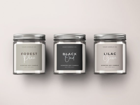 Candle Label Templates: DIY Custom Private Label for Candle Jars