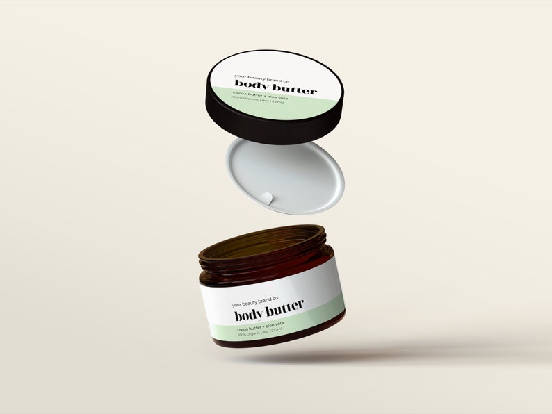 Printable Body Butter Label Template Editable Cosmetic Body Etsy