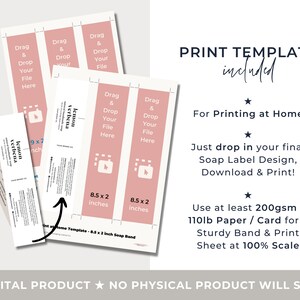 Printable Soap Label Template Canva, Modern Soap Band Template, Soap ...
