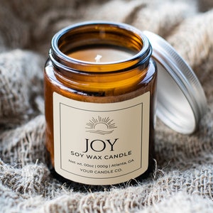 Printable Candle Labels Template Canva, Modern Candle Label Design, DIY Luxury Candle Label Sticker Editable, Custom Product Label Template