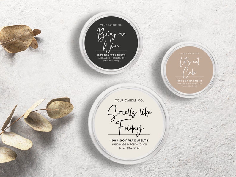 Round Wax Melt Label Template Canva, Editable Custom Wax Melt Label Design, Printable Funny Message Wax Tart Label Sticker DIY Template Ff image 4