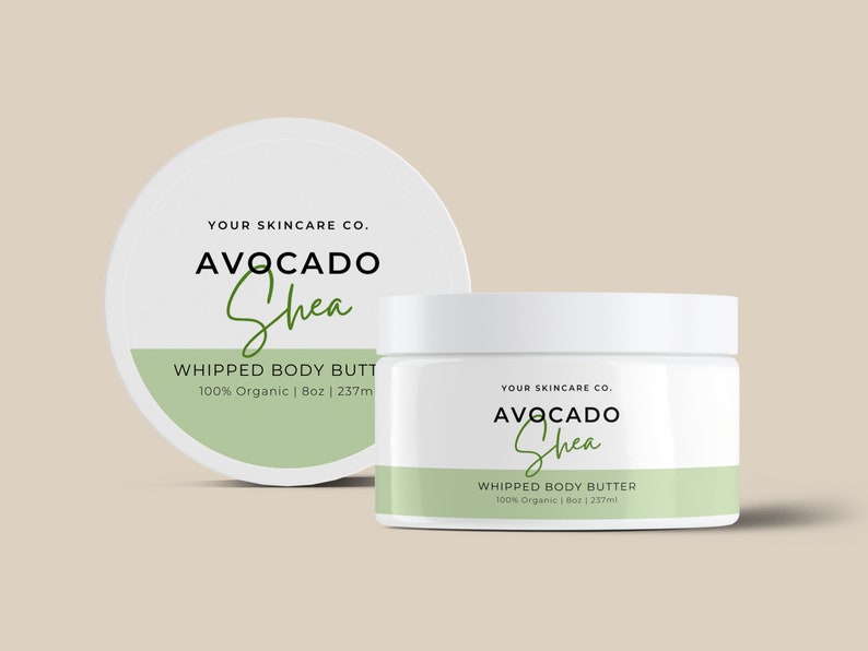 Body Product Label Template Canva, Body Butter Jar Label Editable, Printable Cosmetic Product Label Design, Skincare Custom Product Label Mm image 5