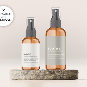Editable Room Spray Label Template: Canva Printable (Digital Download)