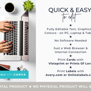 Editable Candle Label Template + Candle Care Card with Icons, 2 Canva Template Designs (Printable) Hh image 7