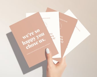 Modern Business Thank You Card Template: Printable Order Package Insert (Editable in Canva)