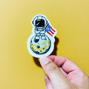 Waterproof stickers | Puerto Rico sticker | Boricua en la Luna