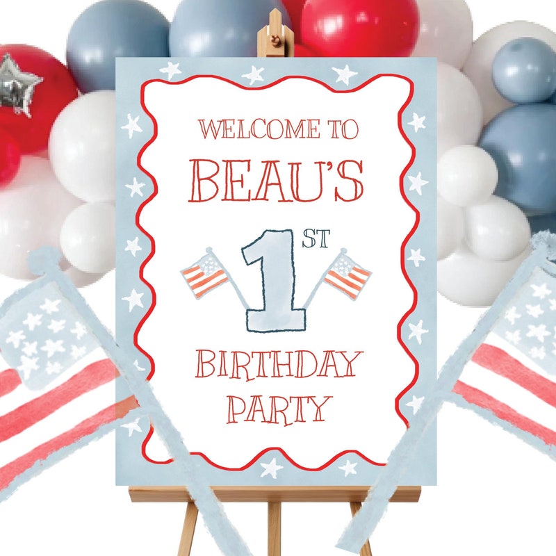 All American Birthday Poster Etsy All American Birthday Poster Etsy