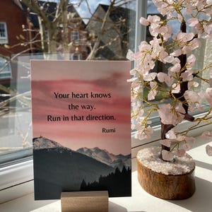 Carte postale Citation inspirante de Rumi