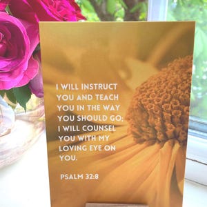 Carte postale de citation de bible de psaume pour des professeurs
