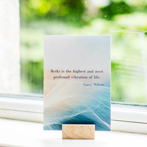 Cartolina con citazione spirituale Reiki