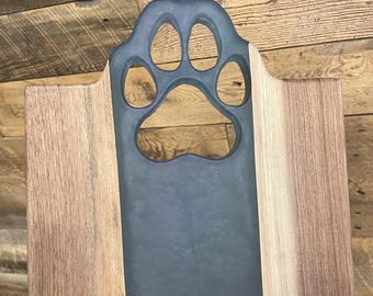 Double Paw Prints Template – 6x6 Inch Clear Acrylic Router Template For Woodworking Inlays, Signs, Charcuterie Boards