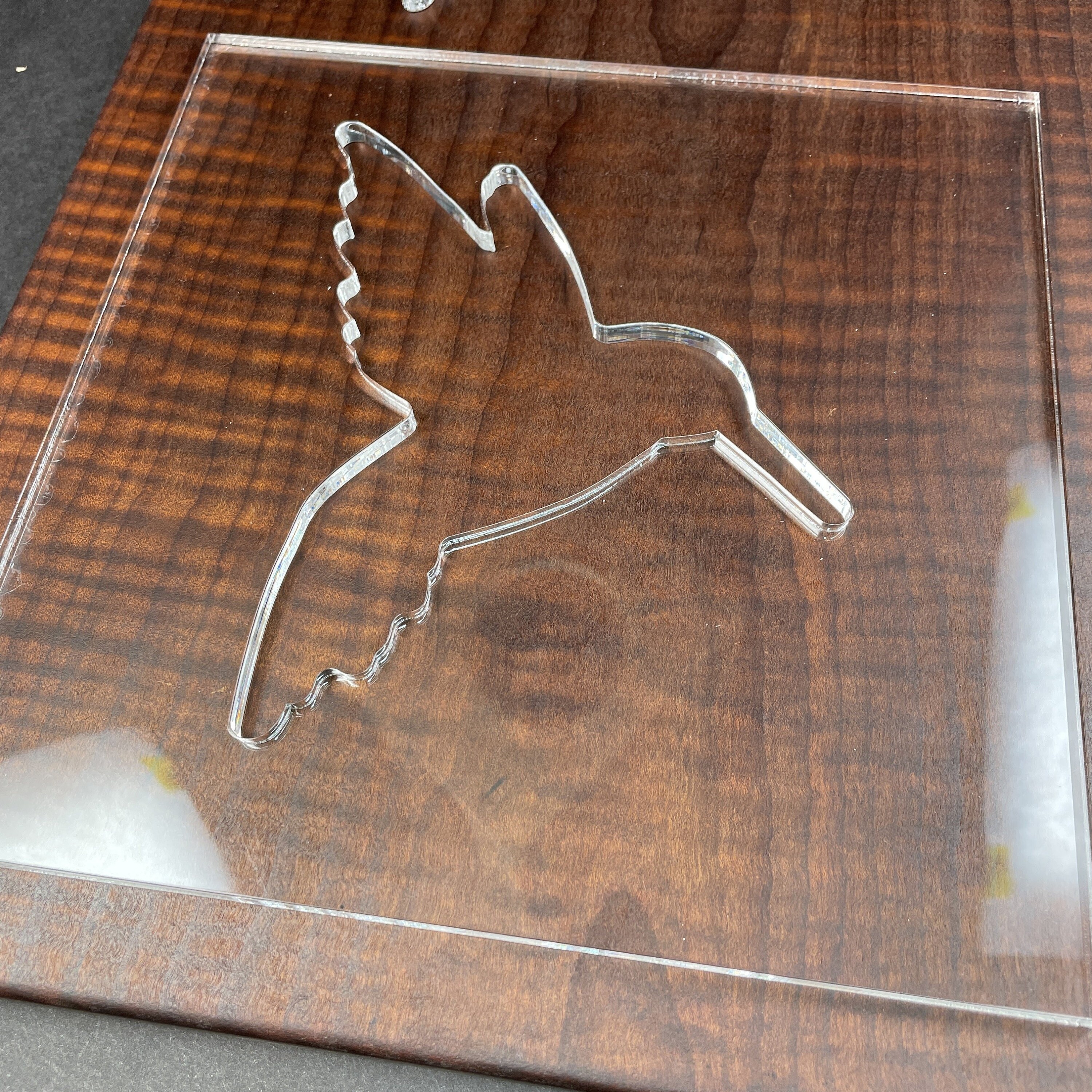 Hummingbird Router Template, Router Inlay Template, Clear Acrylic, Router Jig, Woodworking Template, Craft Template