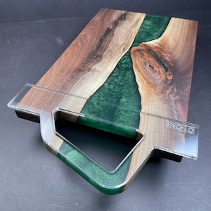Modern Angular Charcuterie Board Handle Router Template (Clear Acrylic)