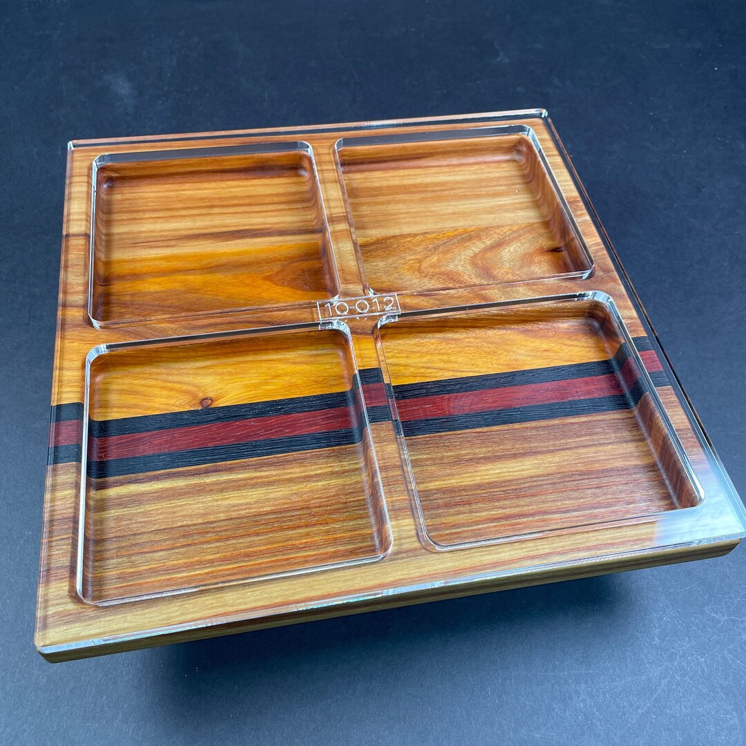 Square 4 Pocket Valet Tray Router Templates clear Acrylic Etsy