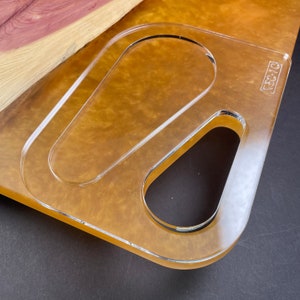 Double Flipper Charcuterie Board Handle Router Template (Clear Acrylic)