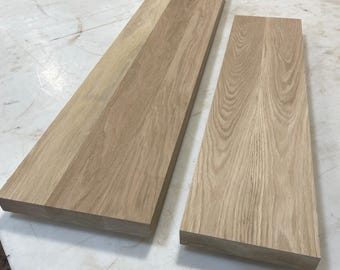 White Oak Wood Panels - 1.75" Solid Hardwood Boards for Shelves, Signs & DIY Projects